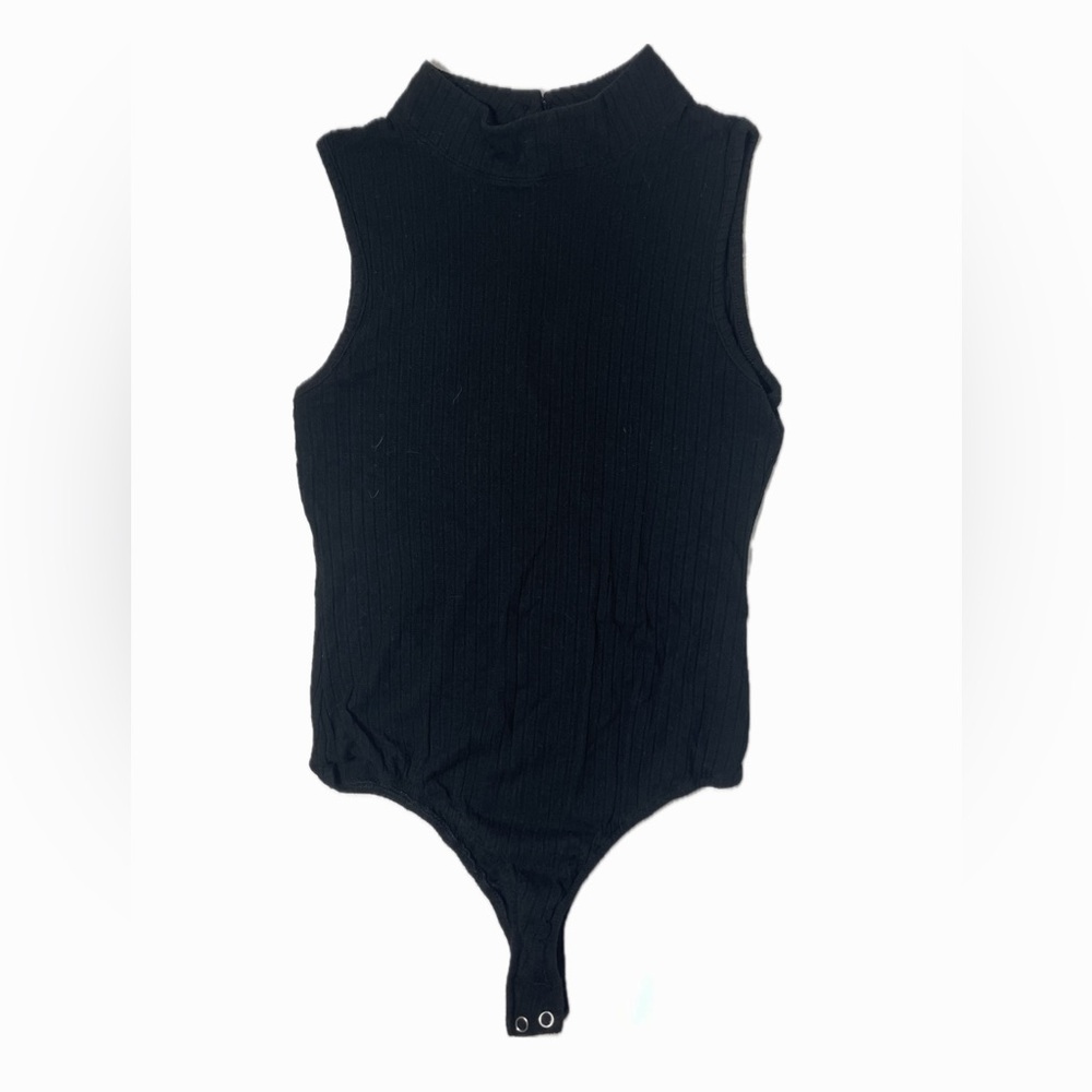 Ribbed Mock Neck Bodysuit